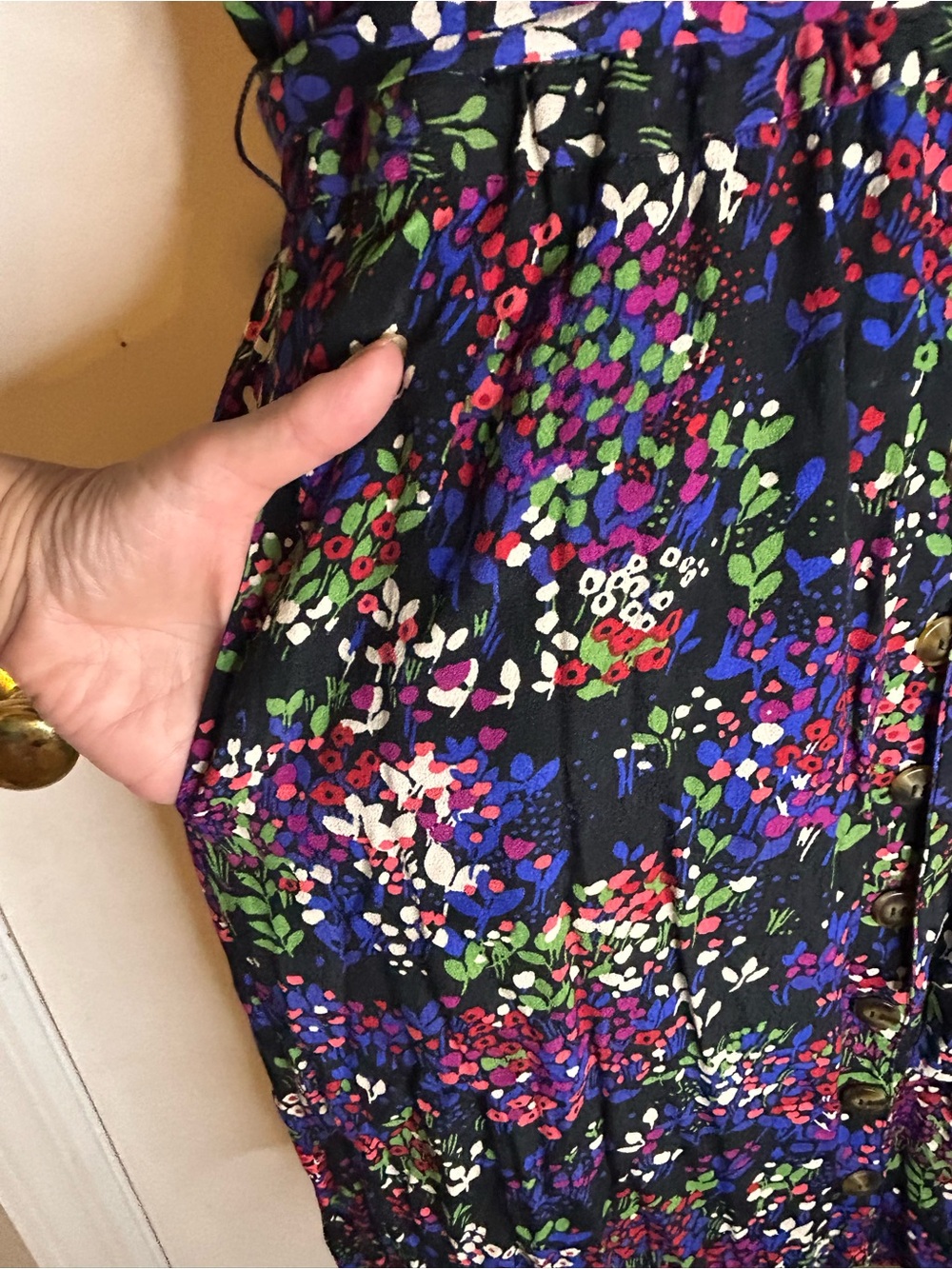 CONVERSATIONS BY ANTHROPOLOGIE 35 of 52 FLORAL MIDI DRESS SIZE 8 - Picture 5 of 10